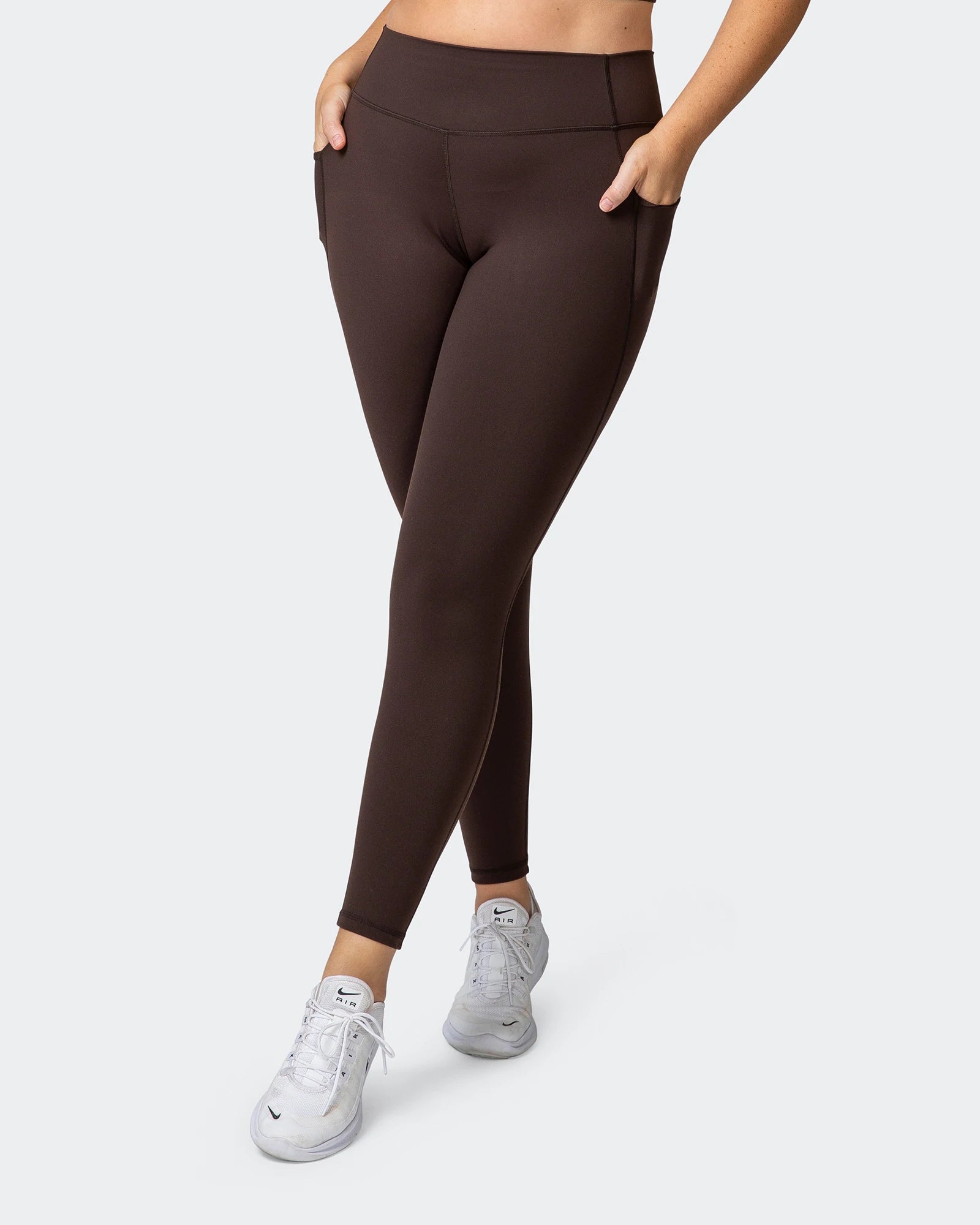 musclenation Leggings SIGNATURE POCKET ANKLE LENGTH LEGGINGS Cocoa