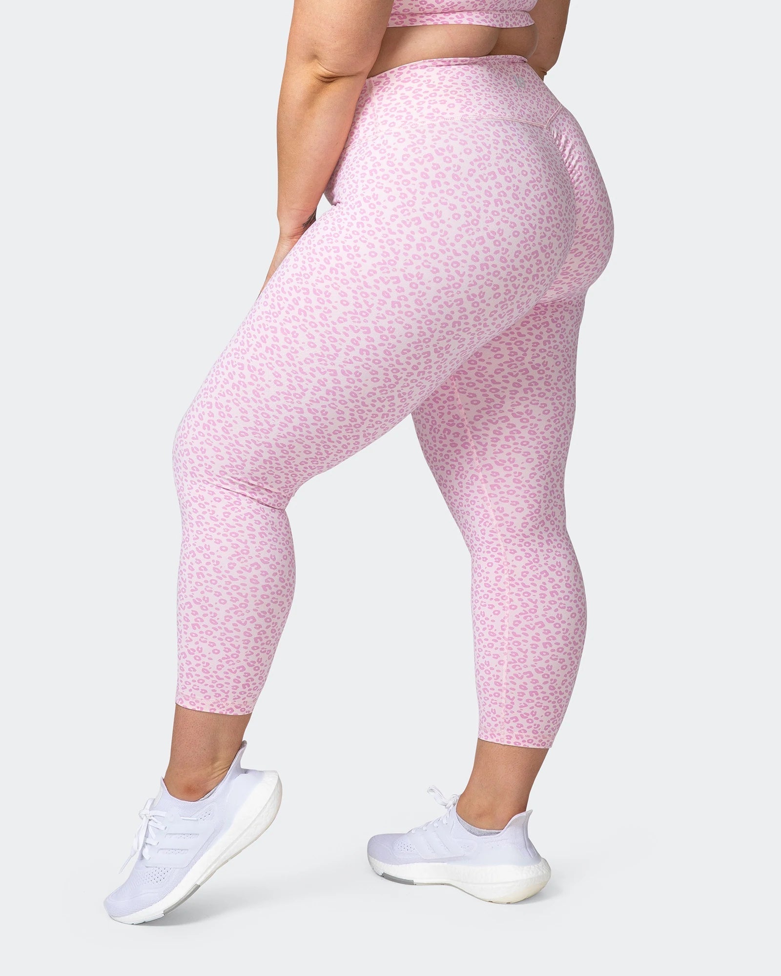 musclenation Leggings SIGNATURE SCRUNCH 7/8 LEGGINGS Rose Quartz Mini Cheetah Print