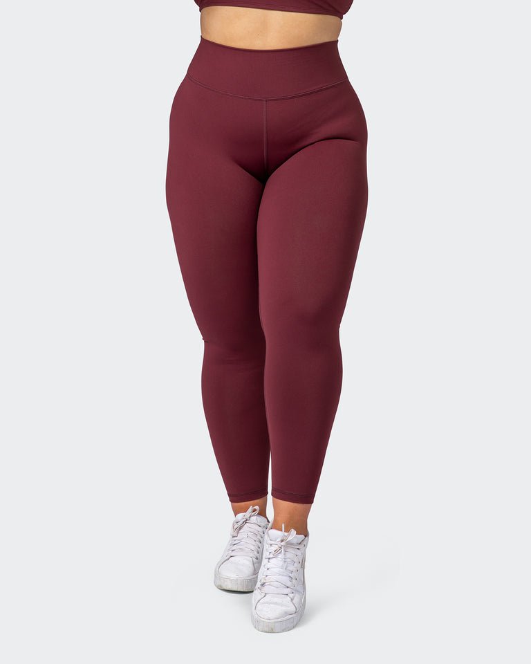 musclenation Leggings Signature Scrunch Ankle Length Leggings Dark Plum