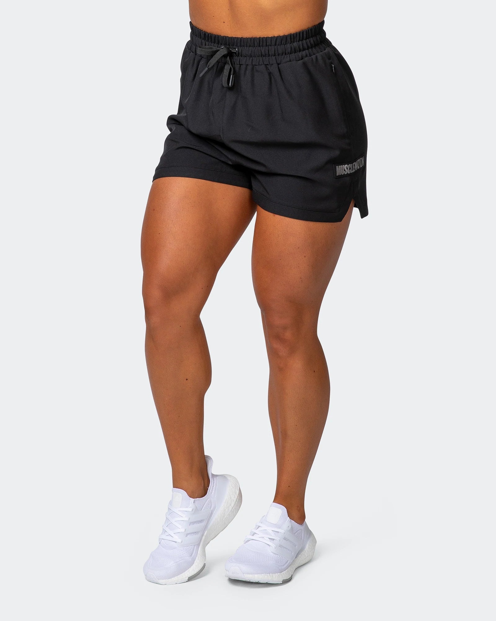 musclenation Leggings WOMENS ELEVATE ACTIVE SHORTS Black