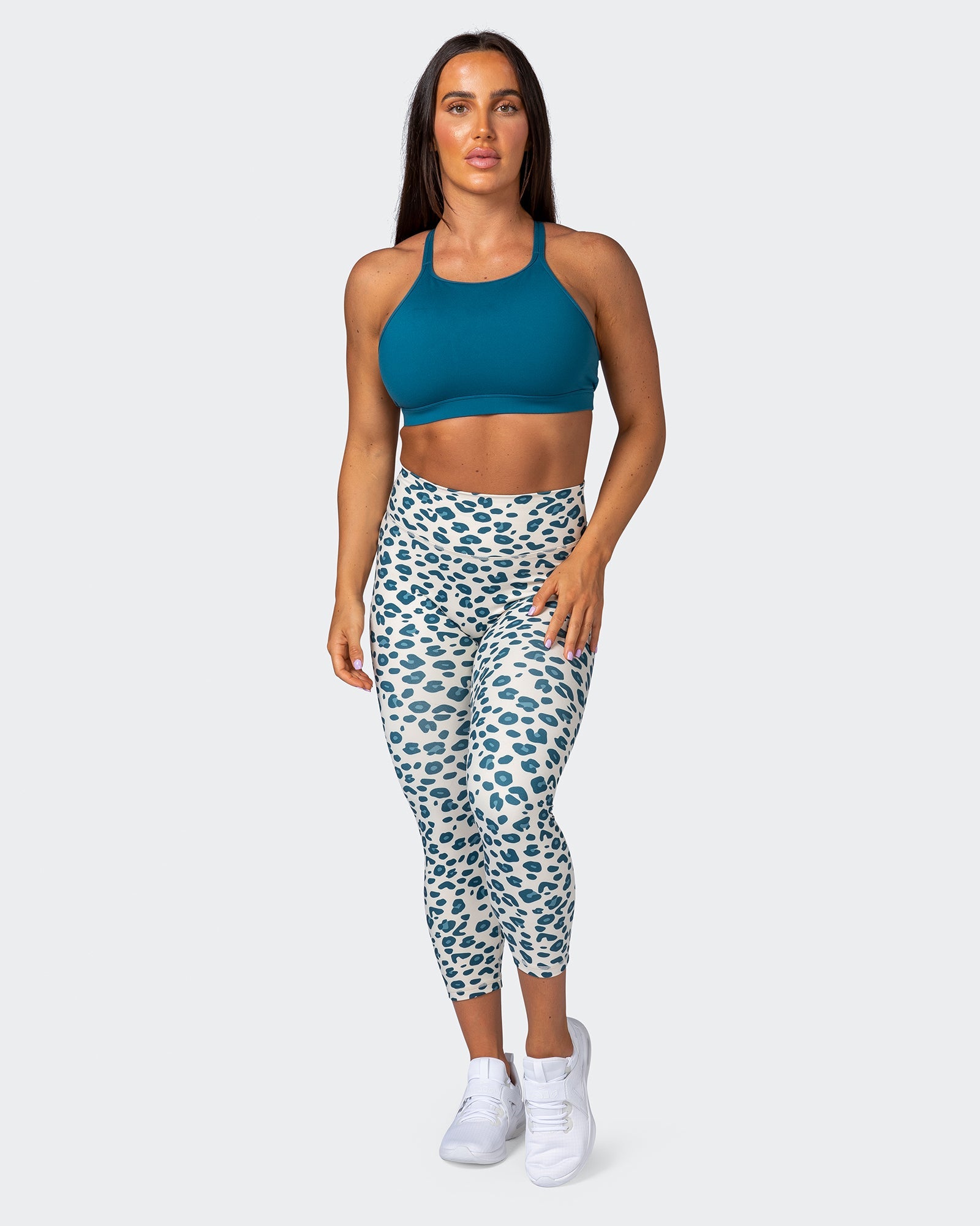 musclenation Leggings Zero Rise Everyday 7/8 Leggings - Marine Cheetah Print