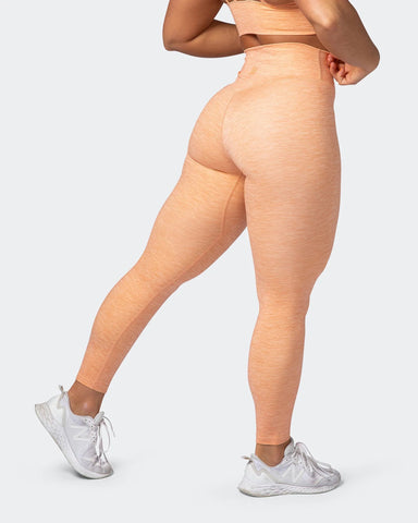 musclenation Leggings Zero Rise Everyday Ankle Length Leggings - Apricot Marl