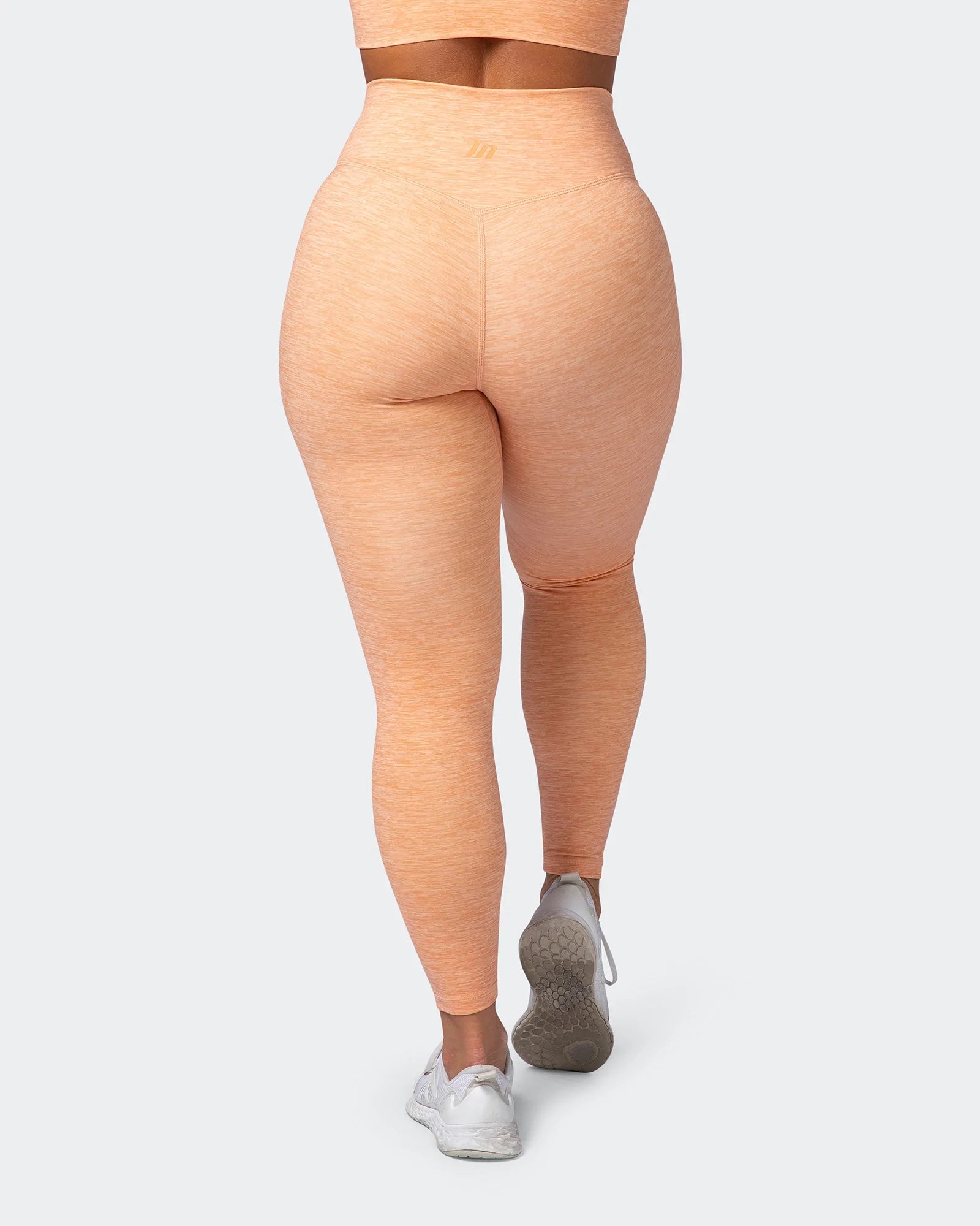 musclenation Leggings Zero Rise Everyday Ankle Length Leggings - Apricot Marl