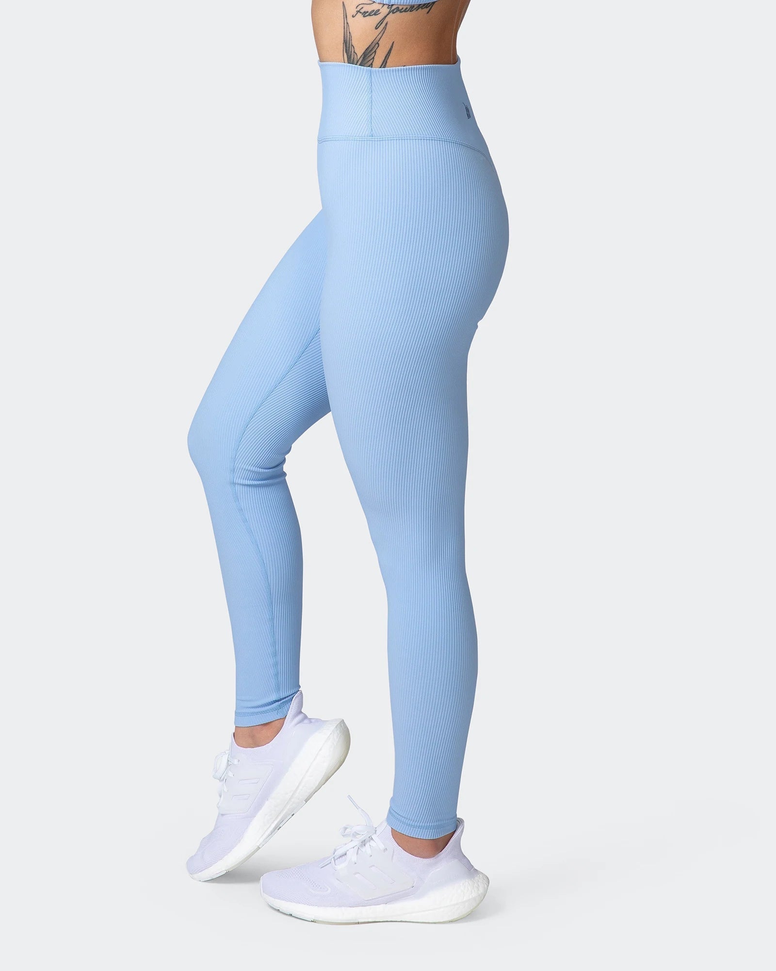 musclenation Leggings ZERO RISE RIB ANKLE LENGTH LEGGINGS Periwinkle