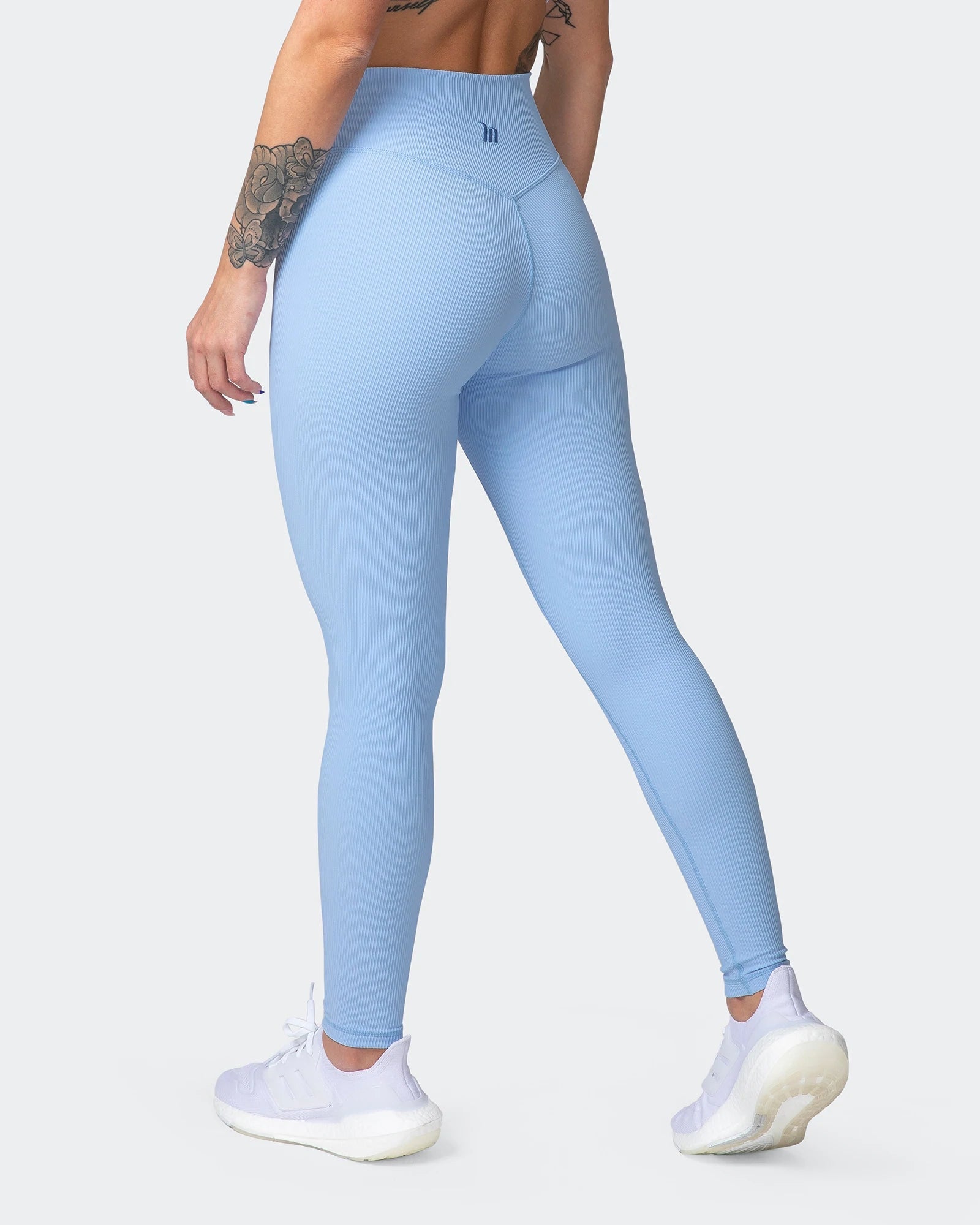 musclenation Leggings ZERO RISE RIB ANKLE LENGTH LEGGINGS Periwinkle