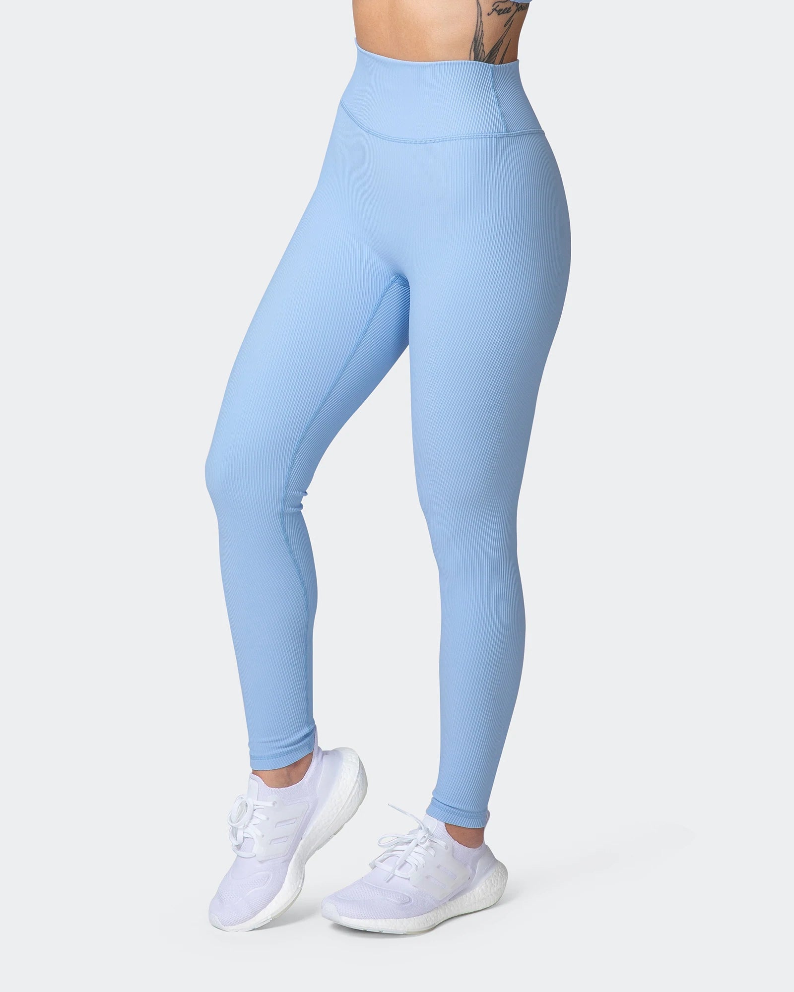 musclenation Leggings ZERO RISE RIB ANKLE LENGTH LEGGINGS Periwinkle