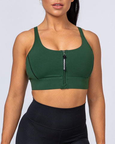 musclenation Locked & Loaded Bra - Moss