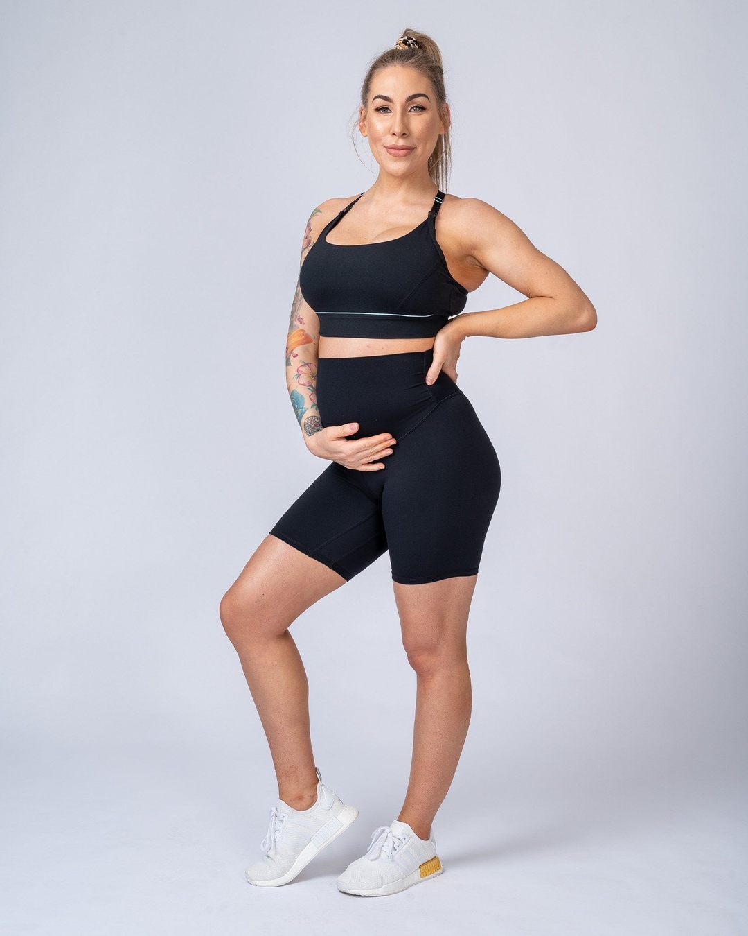 musclenation Maternity Bike Shorts - Black