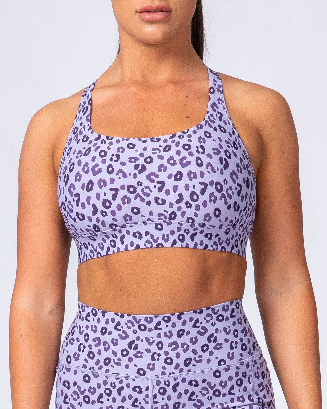 musclenation Max Rep Bra - Purple Leopard