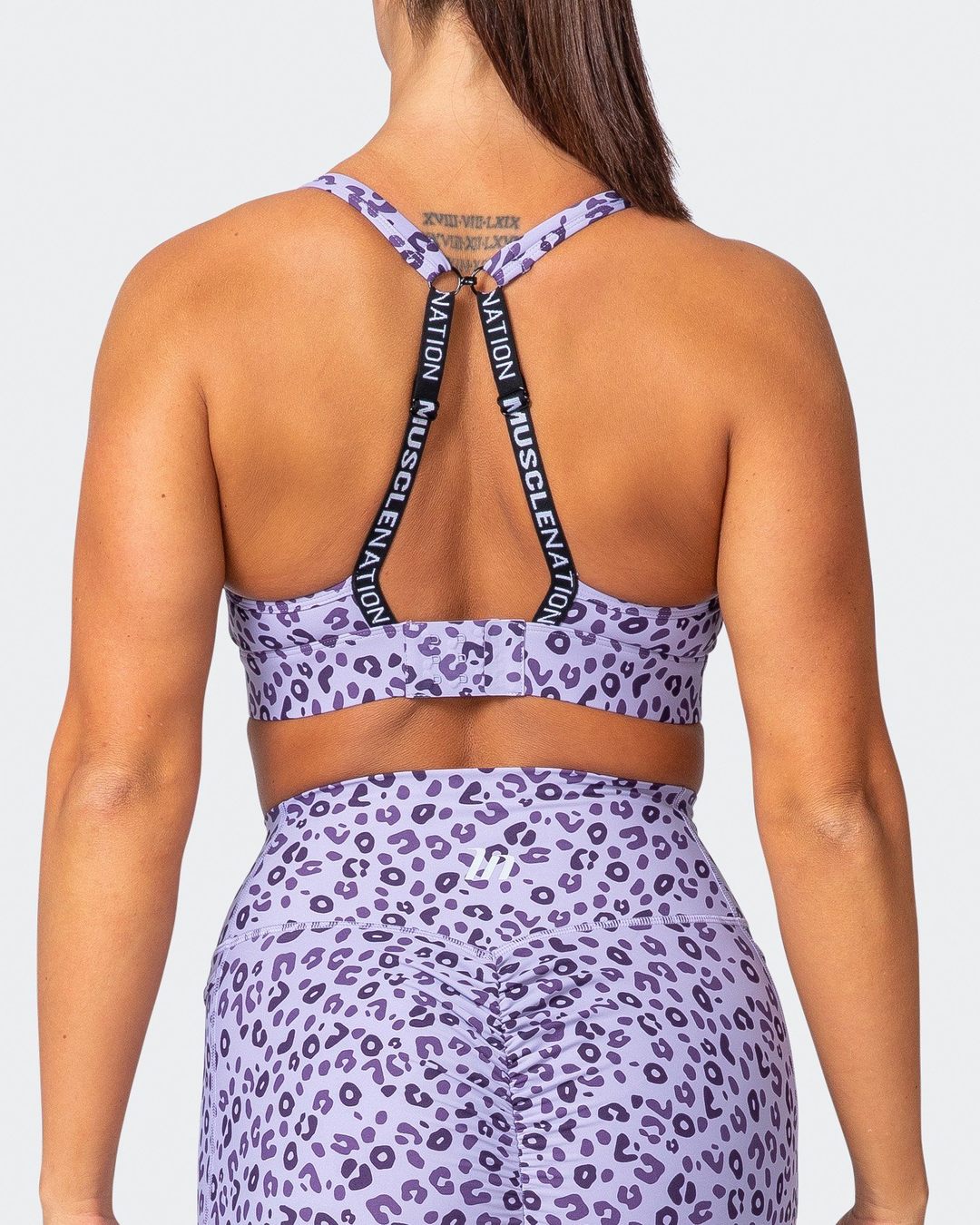 musclenation Max Rep Bra - Purple Leopard