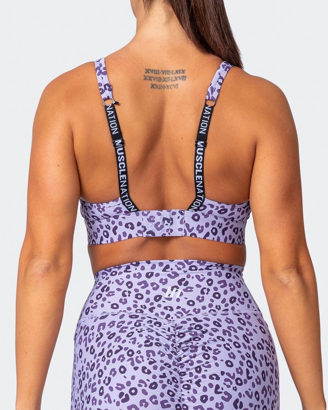 musclenation Max Rep Bra - Purple Leopard