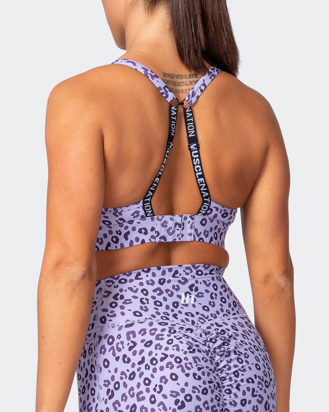 musclenation Max Rep Bra - Purple Leopard