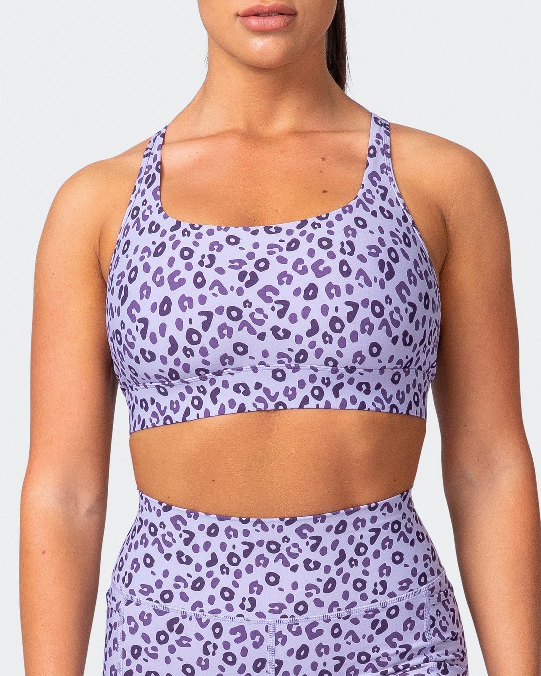 musclenation Max Rep Bra - Purple Leopard