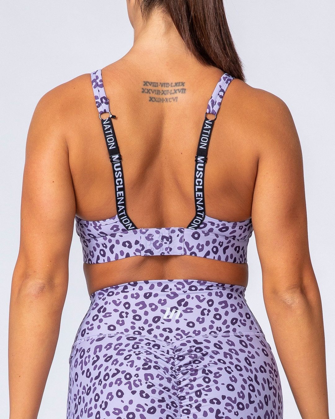 musclenation Max Rep Bra - Purple Leopard