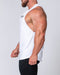 musclenation Mens Drop Arm Tank - White