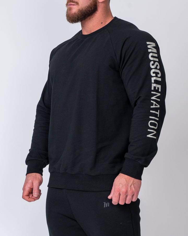 musclenation Mens Lightweight Long Sleeve - Black