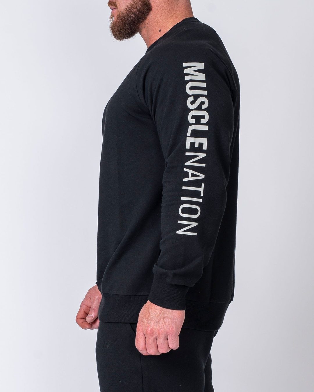 musclenation Mens Lightweight Long Sleeve - Black