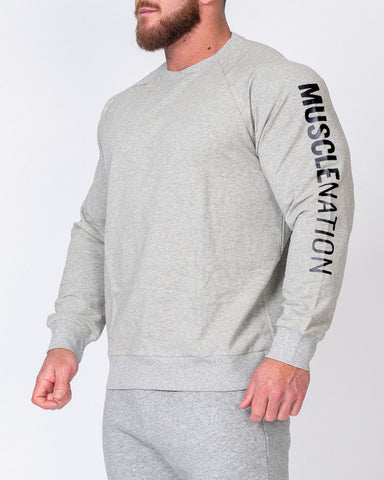 musclenation Mens Lightweight Long Sleeve - Grey