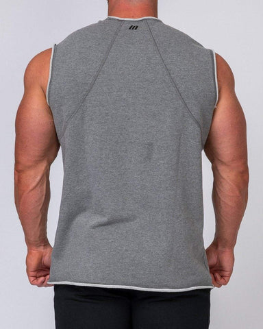 musclenation Mens Loopback Tank - Charcoal