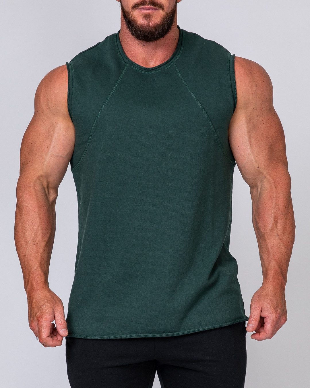 musclenation Mens Loopback Tank - Emerald Green
