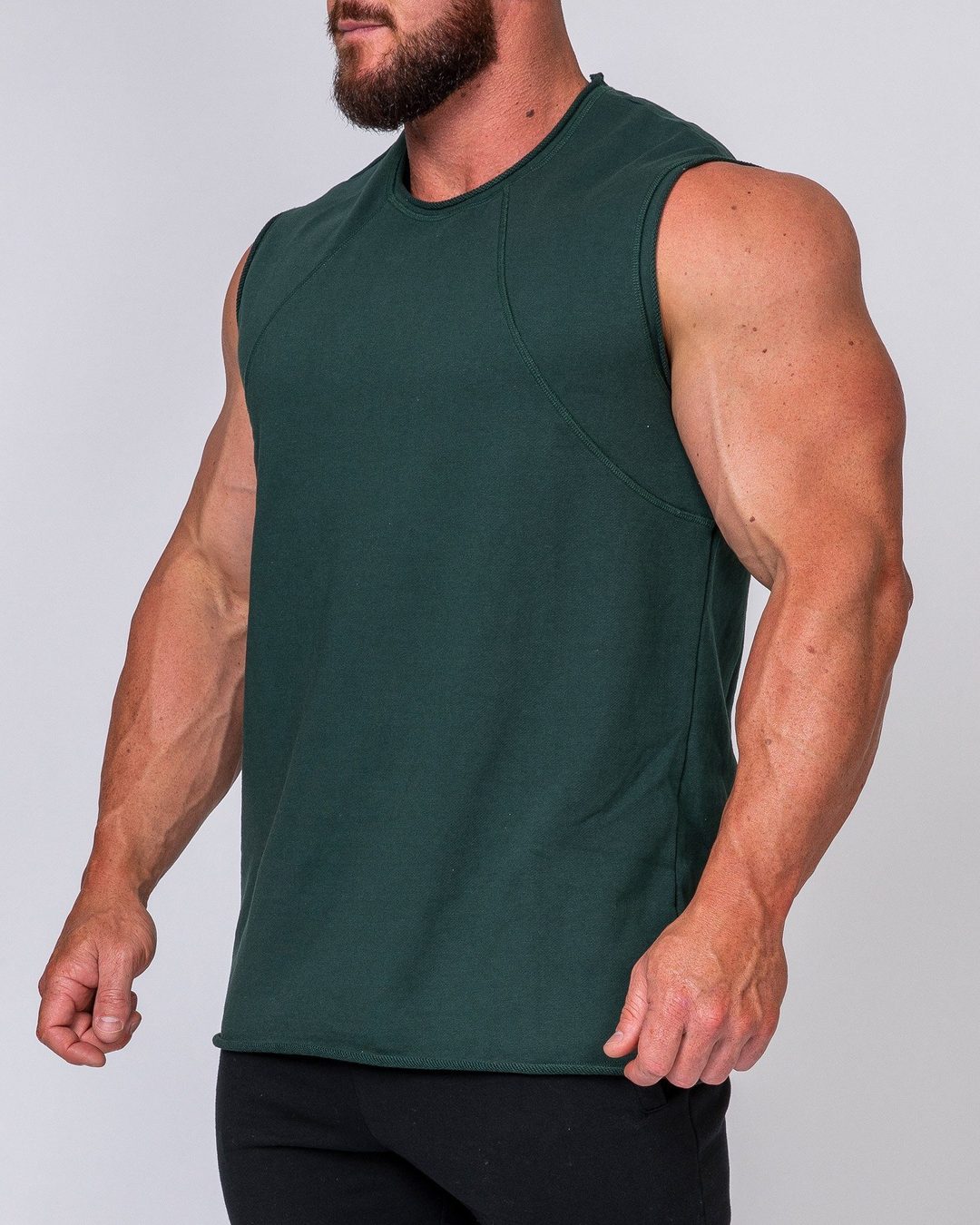 musclenation Mens Loopback Tank - Emerald Green