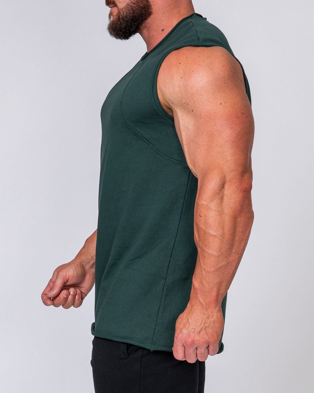 musclenation Mens Loopback Tank - Emerald Green