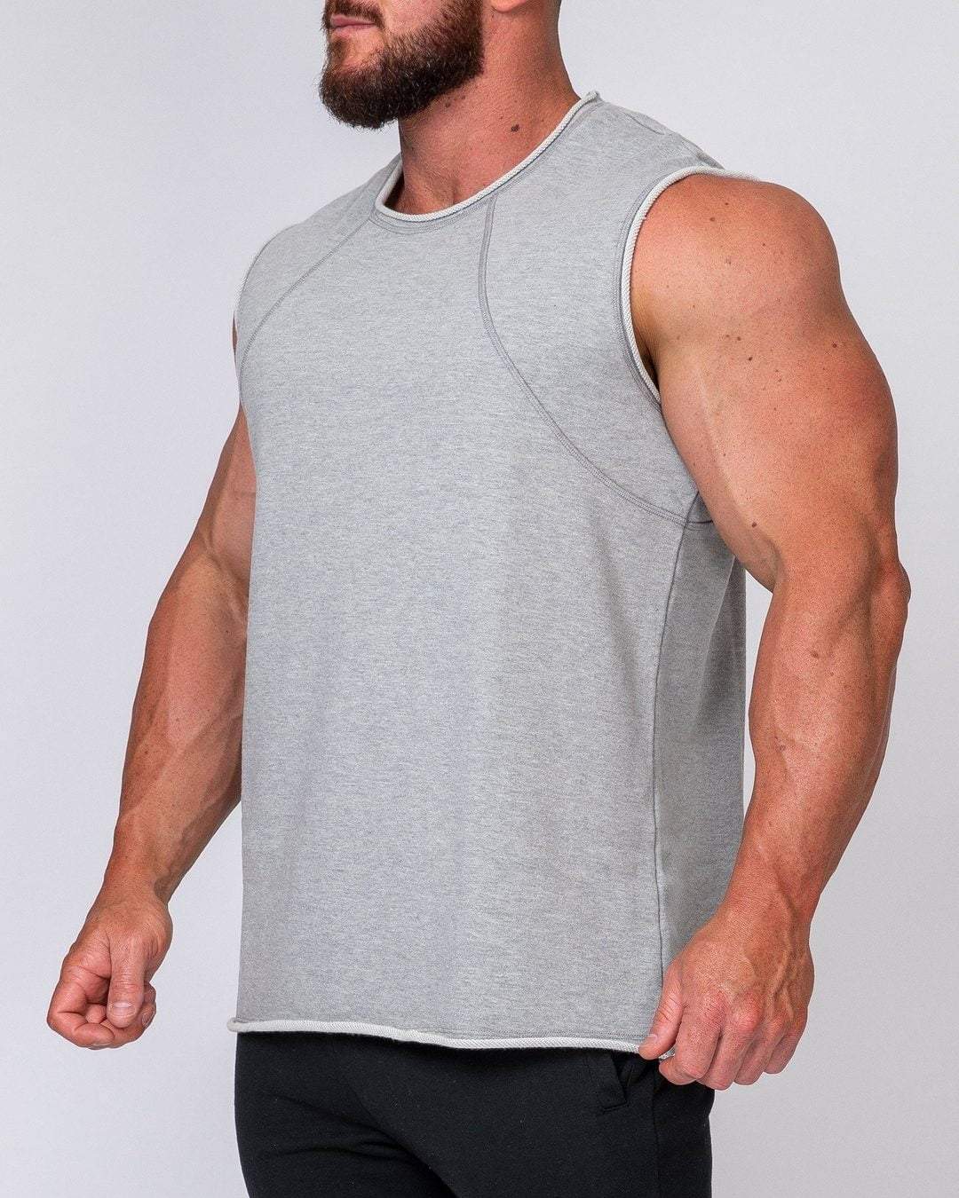 musclenation Mens Loopback Tank - Grey