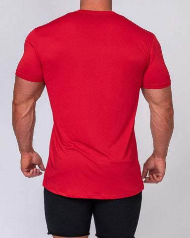 musclenation Mens Running Tee - Deep Red