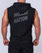 musclenation Mens Sleeveless Hoodie - Black
