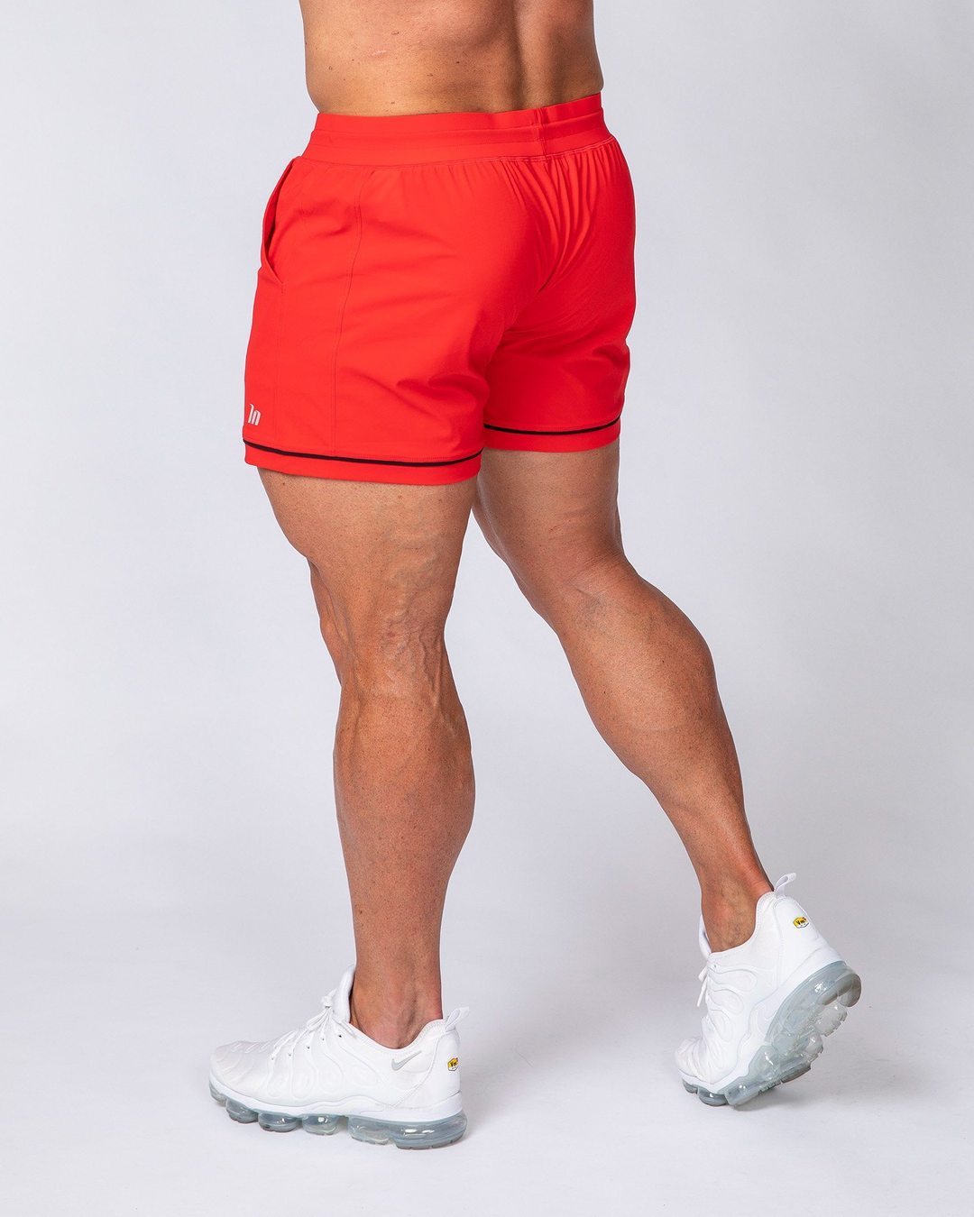 musclenation Mens Squat Shorts - Red/ Black
