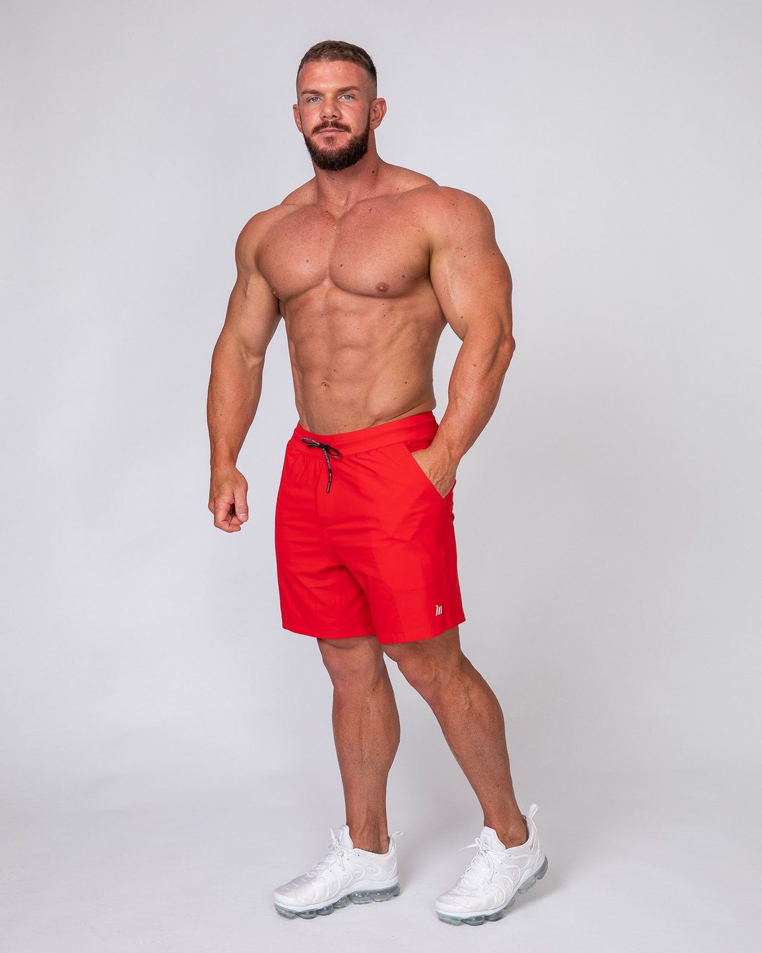 musclenation Mens Training Shorts - Red