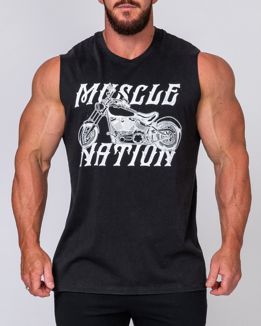 musclenation Mens Vintage Tank - Motorbike