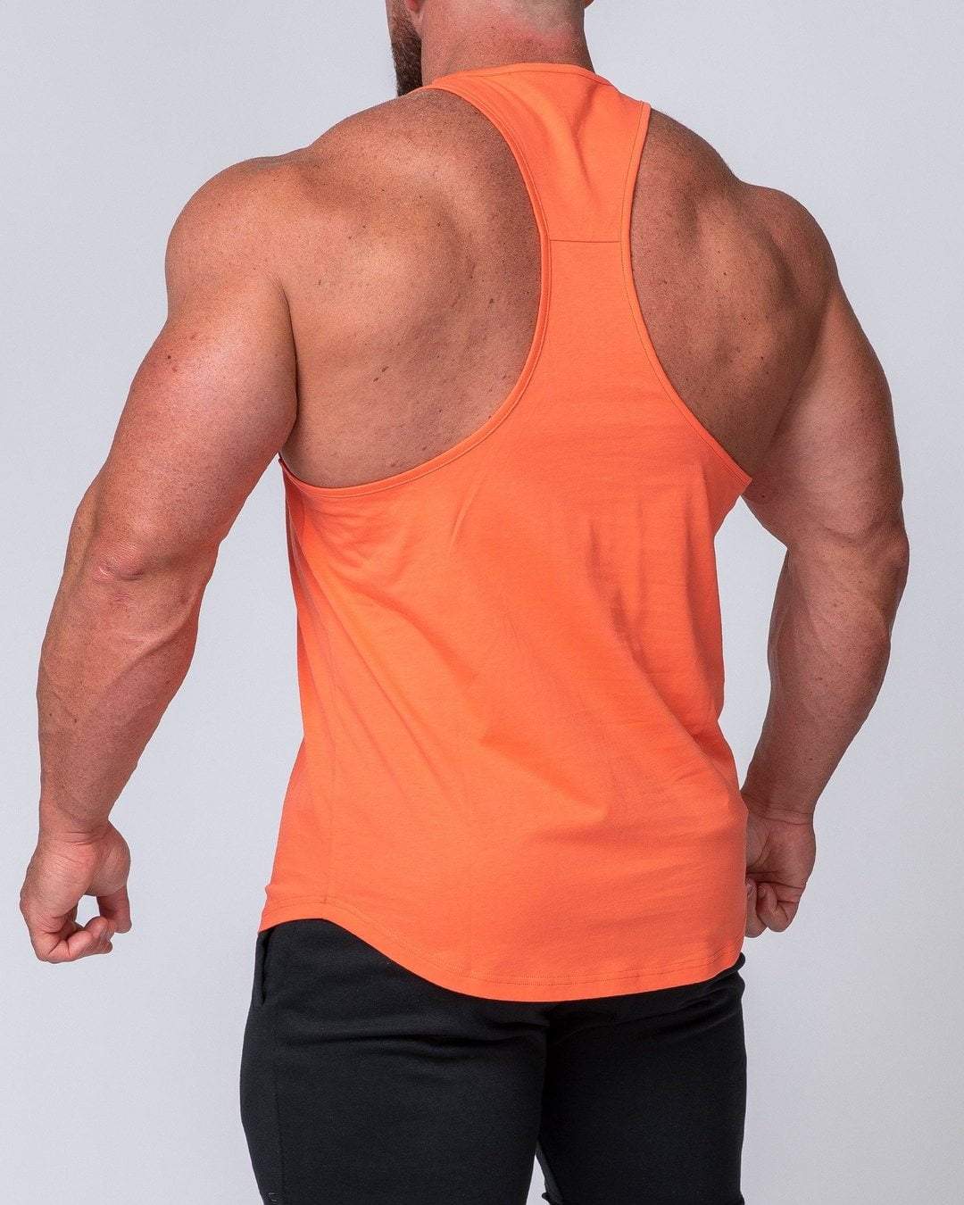 musclenation Mens Y Back Singlet - Hot Coral