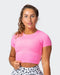 musclenation MN EVERYDAY CROPPED TEE Shocking Pink