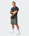 musclenation NEW HEIGHTS 7" SHORTS Dark Khaki