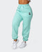 musclenation Pants Womens Slouchy Vintage Trackies - Washed Peppermint
