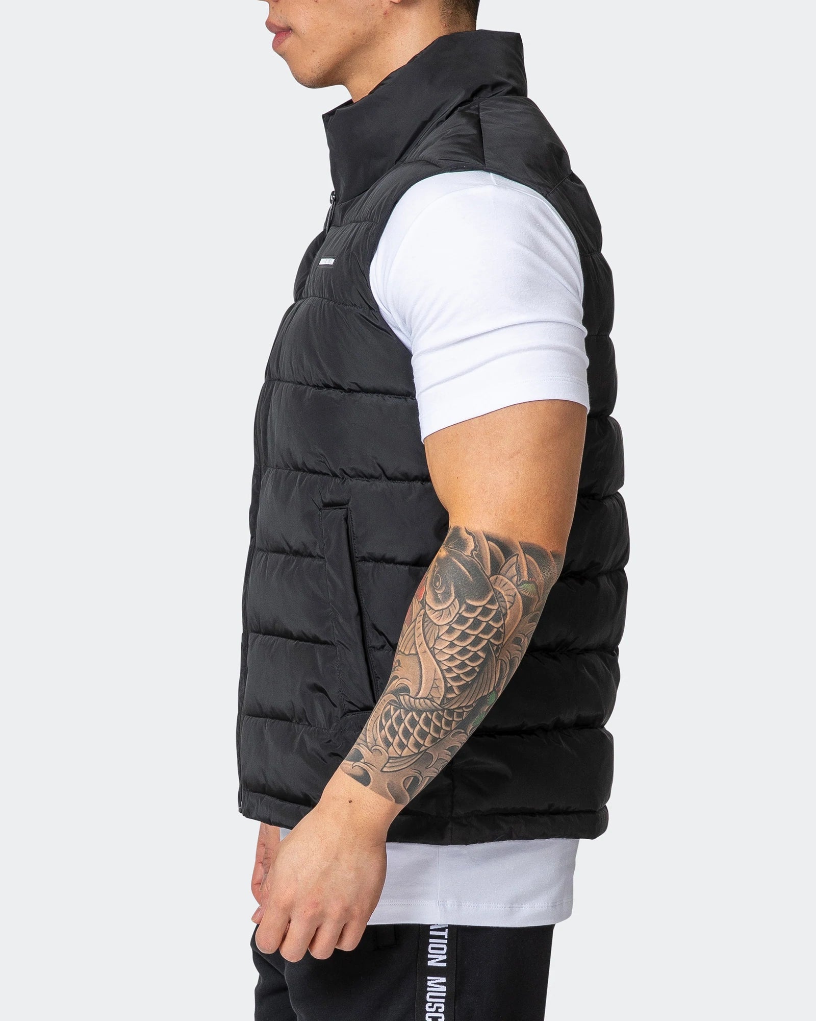 musclenation Puffer Jacket UNISEX PUFFER VEST Black