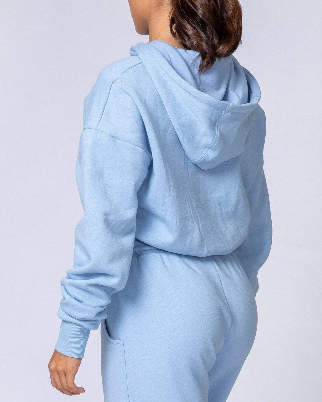 musclenation Rebound Cropped Hoodie - Cashmere Blue