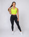 musclenation Ribbed Cropped Tank - Acid Lime
