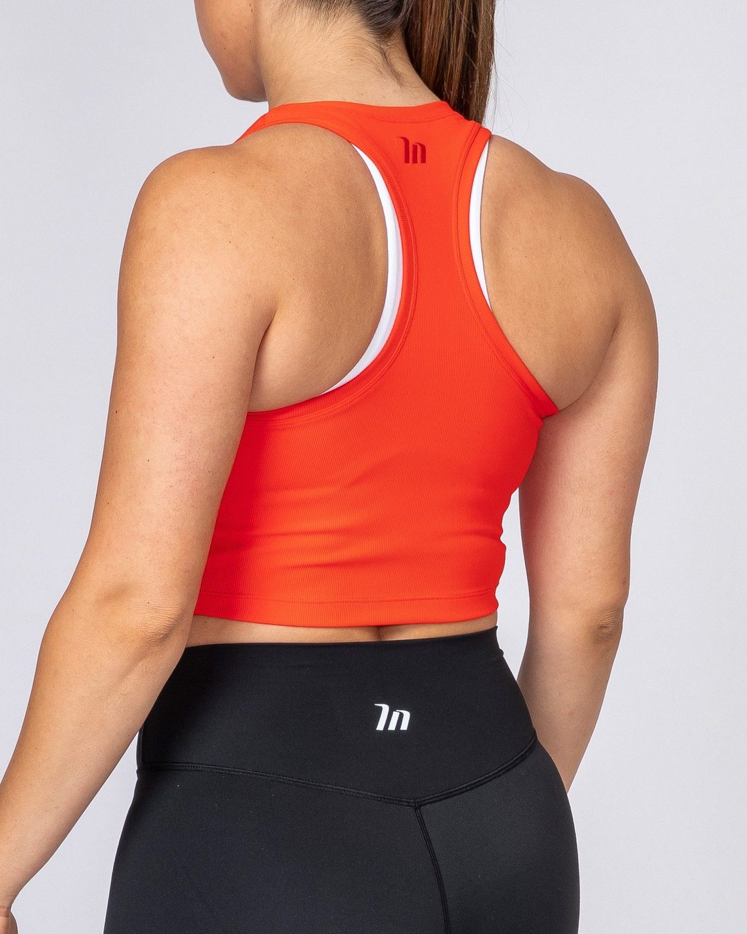 musclenation Ribbed Cropped Tank - Infrared