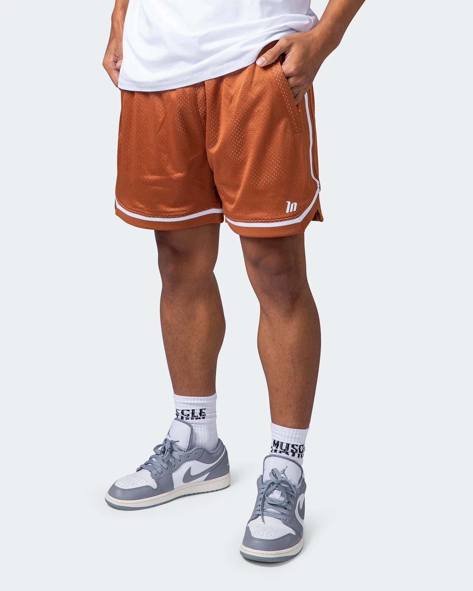 musclenation Shorts 5" Basketball Shorts - Sandstone