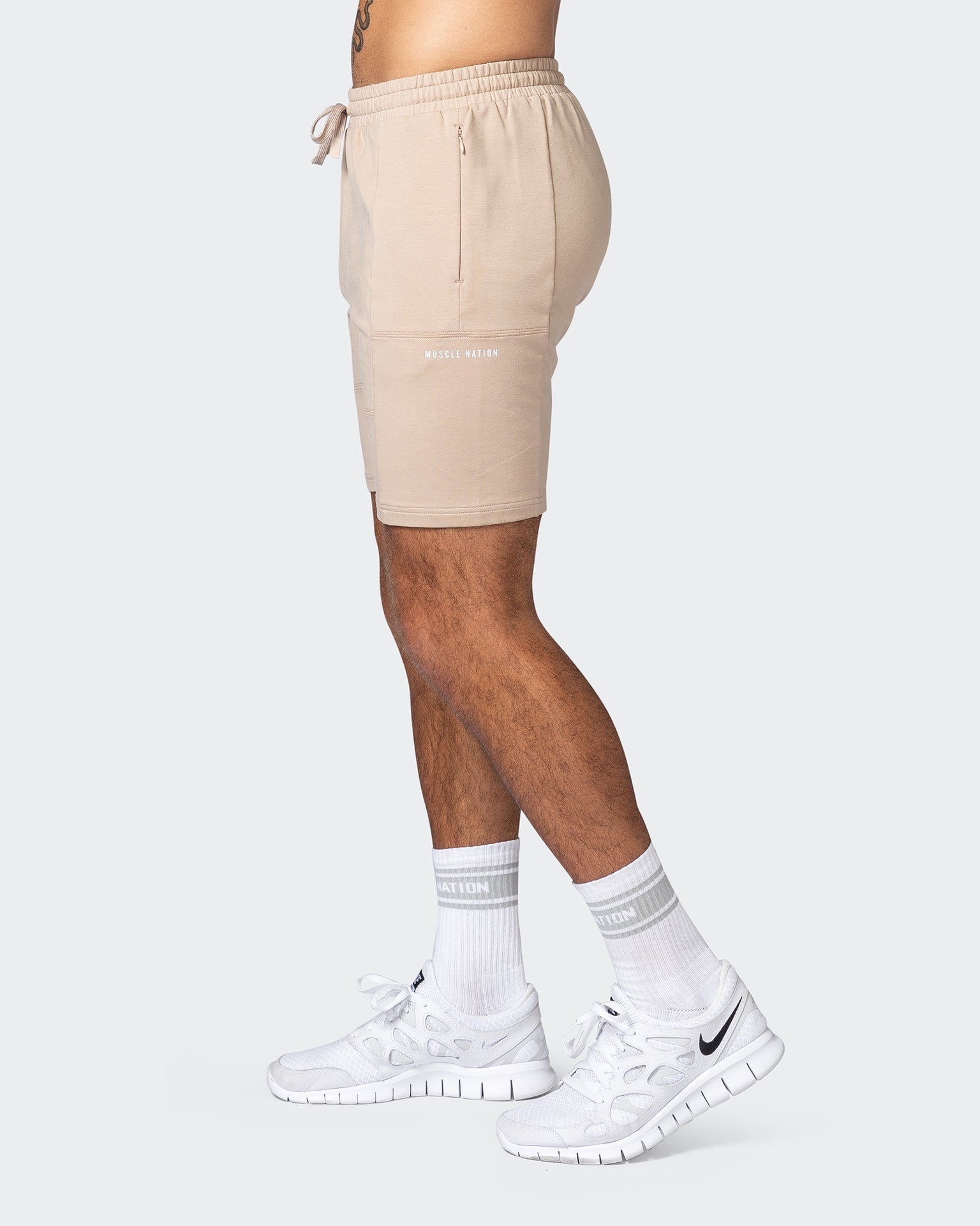 musclenation Shorts Combine Tapered Shorts - Bone