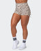 musclenation Shorts Copy of Signature Scrunch Tie Up Shorts - Yellow Leopard