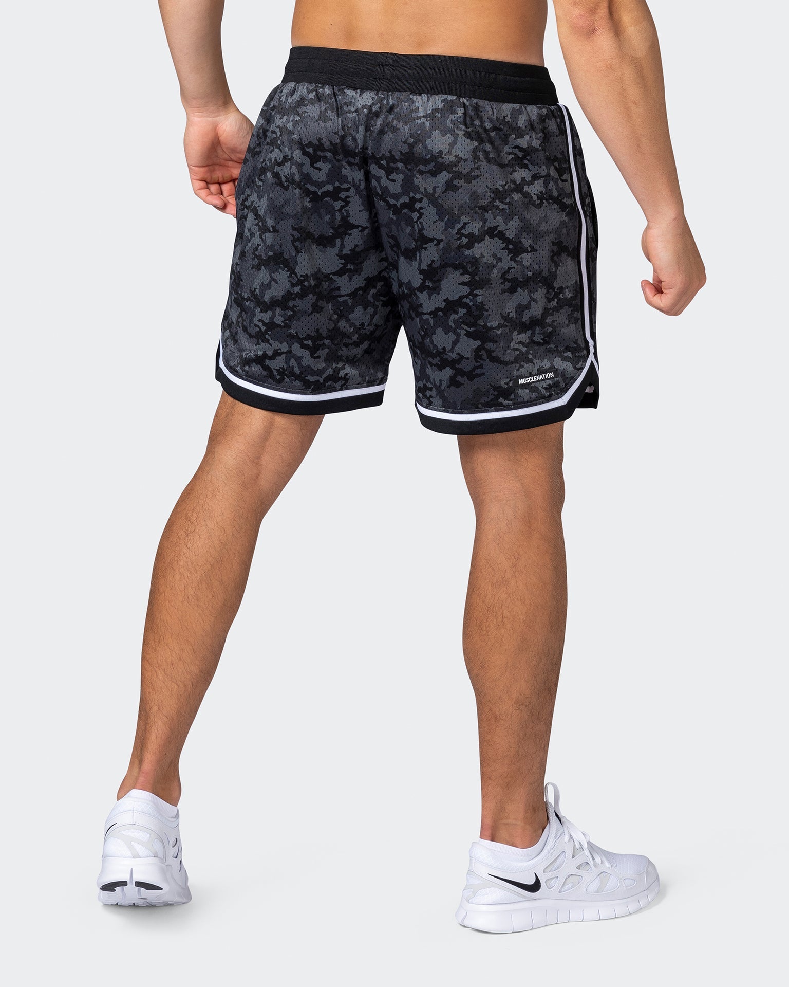 musclenation Shorts Mens 5" Basketball Shorts - Monochrome Camo Print