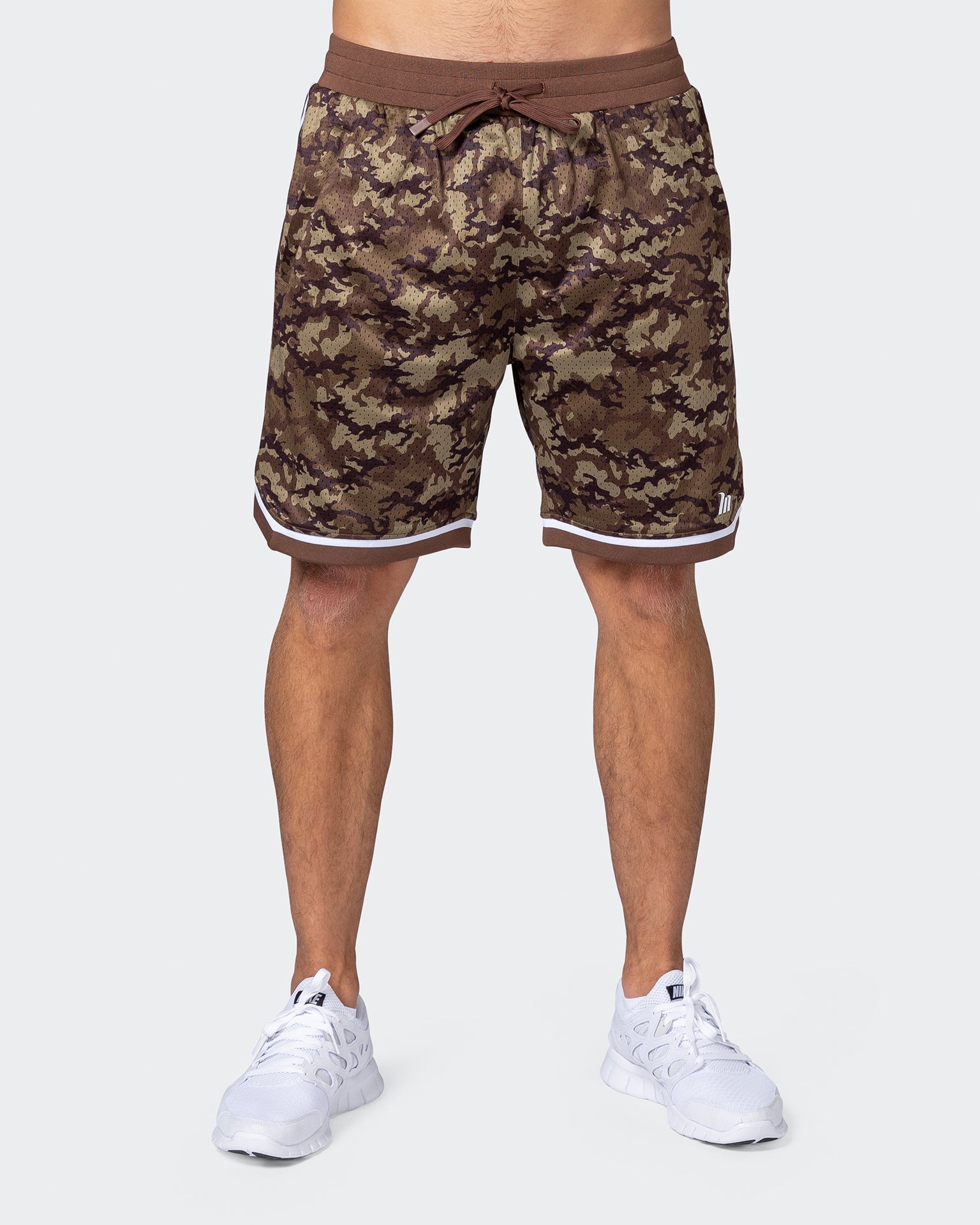 musclenation Shorts Mens 8" Basketball Shorts - Chestnut Camo Print