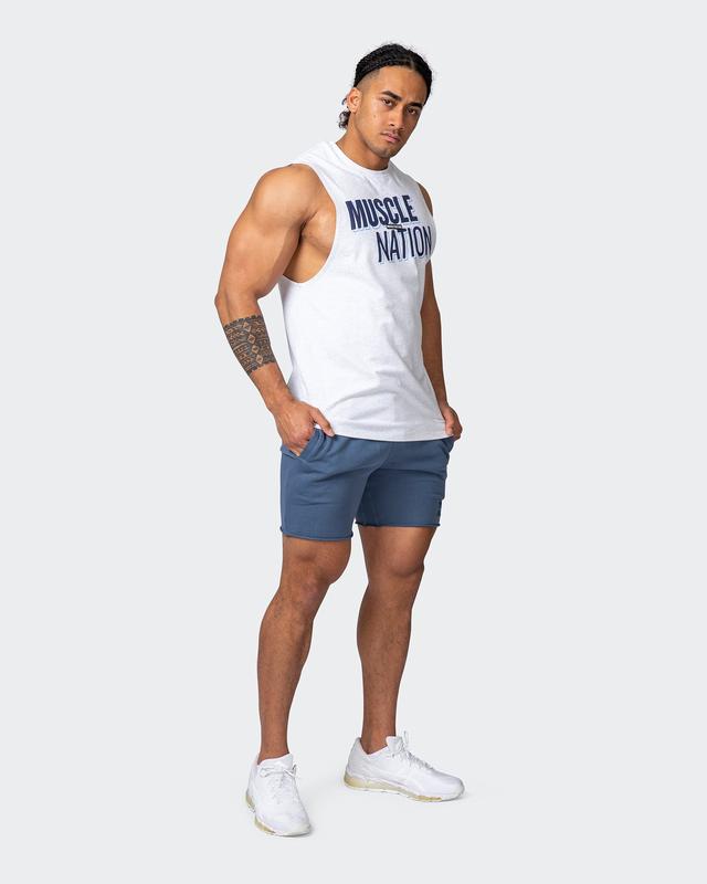 musclenation Shorts MENS TIMELESS SHORTS-Denim Blue