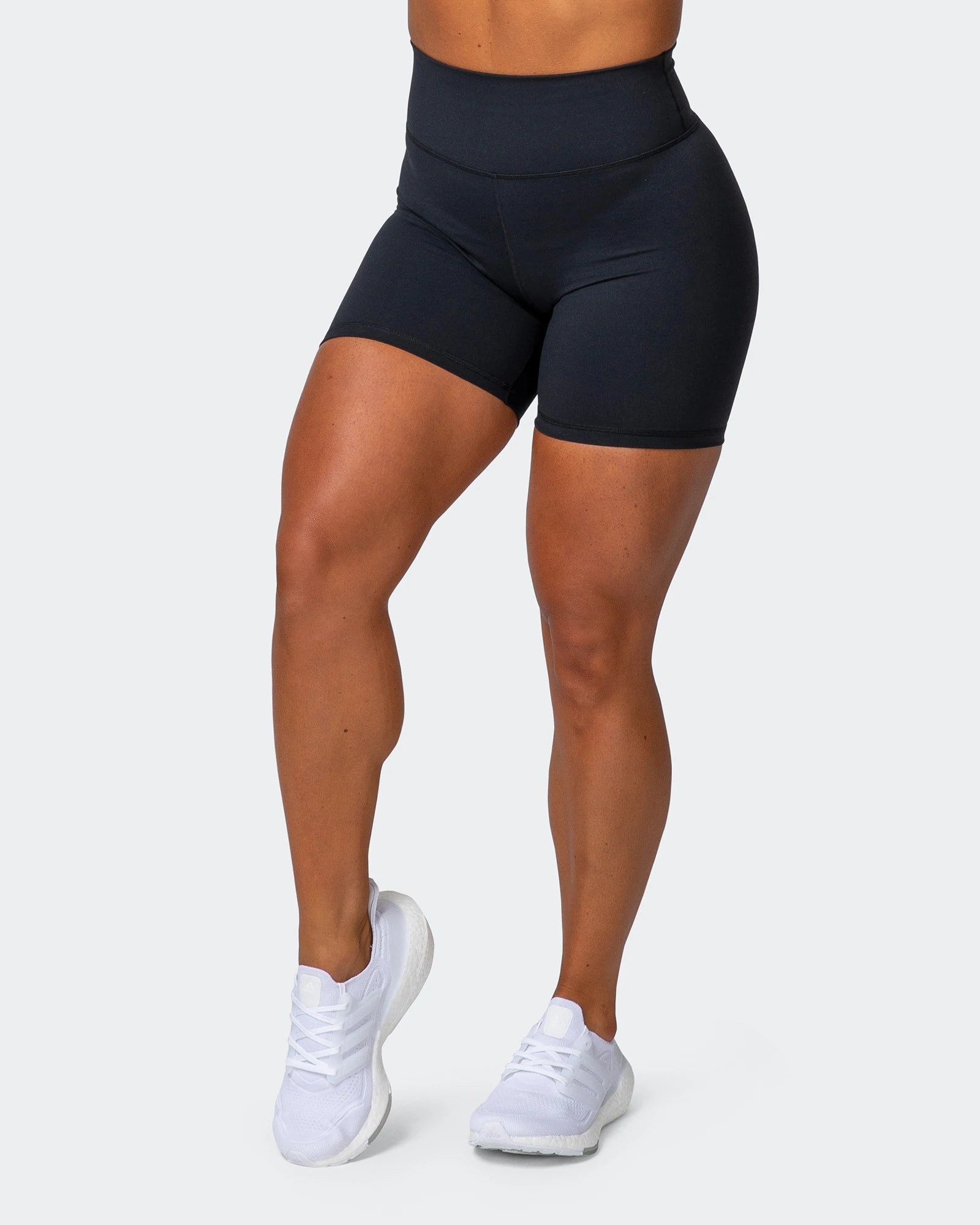 musclenation Shorts PRIZE FIGHTER BIKE SHORTS Black w/ White & Aqua