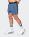 musclenation Shorts Reflective Training Shorts - Denim Blue