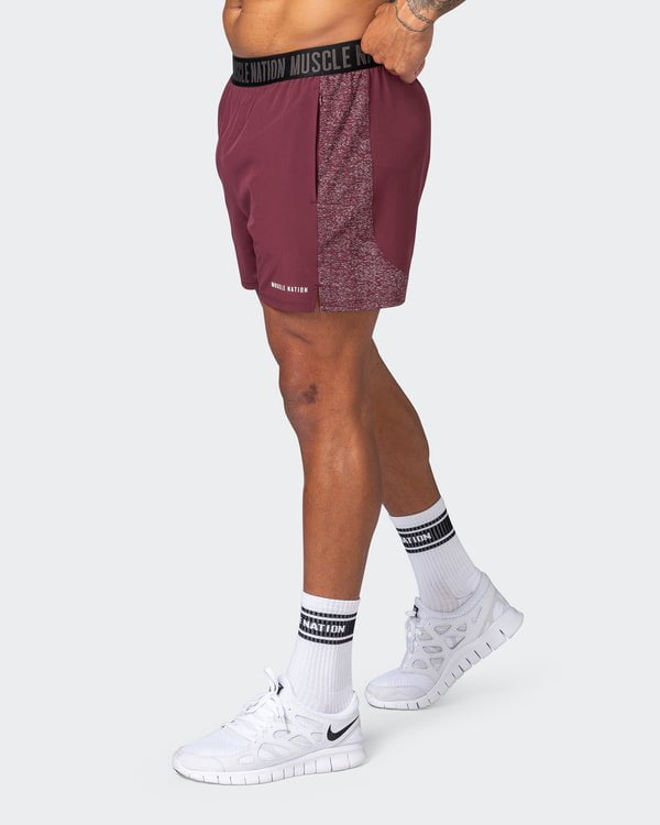 musclenation Shorts Reflective Training Shorts - Wine