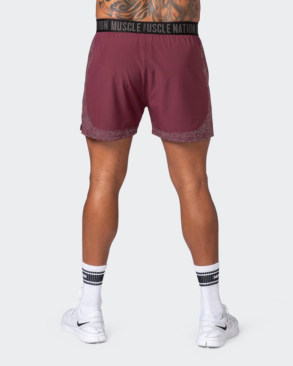musclenation Shorts Reflective Training Shorts - Wine